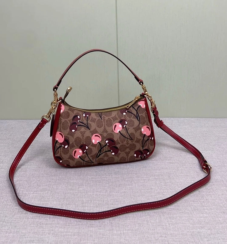 COACH Teri Shoulder Bag CY694 Signature Canvas with Cherry Print – New