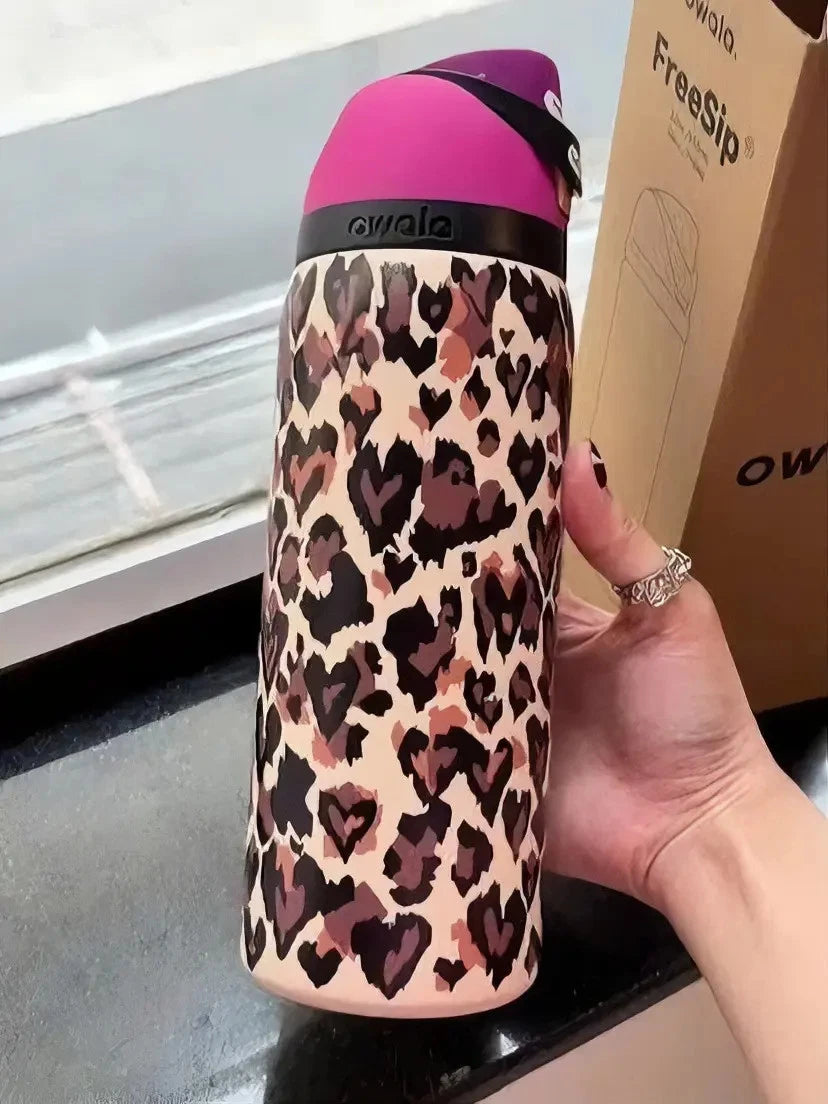 Owala Leopard Print Water Bottle