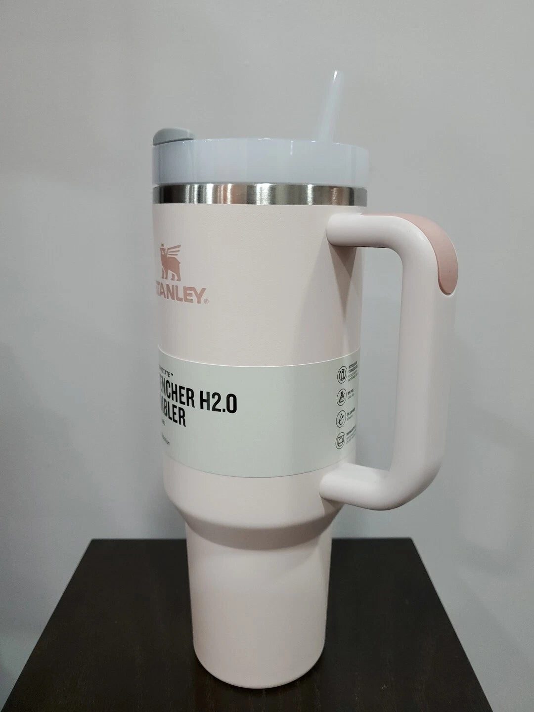 Stanley Rose Quartz 40oz Quencher H2.0 Tumbler