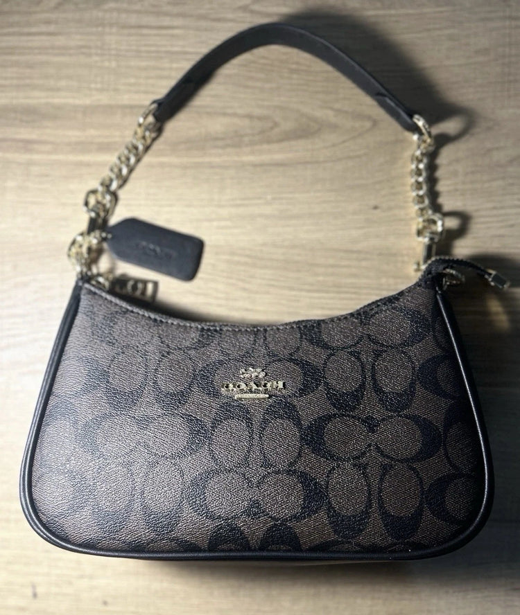 COACH Teri Shoulder Bag CA548 – Walnut & Black