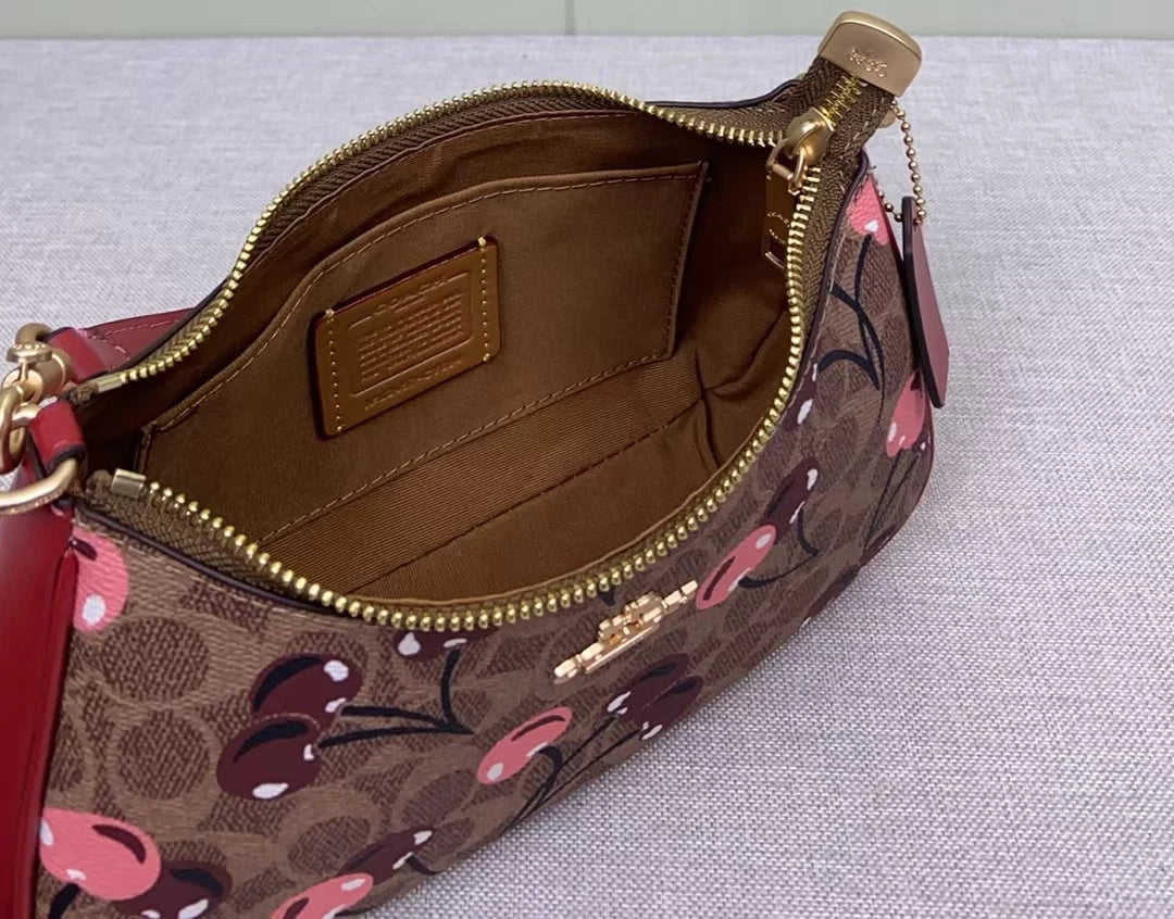 COACH Teri Shoulder Bag CY694 Signature Canvas with Cherry Print – New