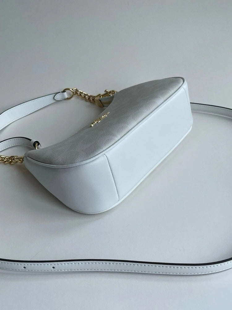 COACH Teri 2-Way Shoulder Bag – White Signature Canvas CA548