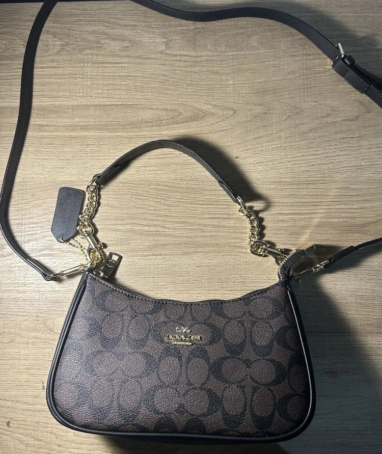 COACH Teri Shoulder Bag CA548 – Walnut & Black