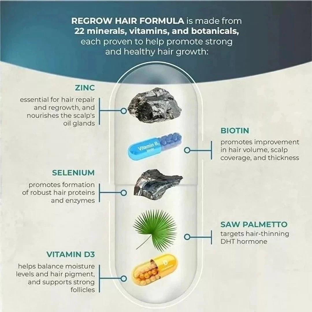 PureHealth Research ReGrow Hair Growth Supplement with Biotin