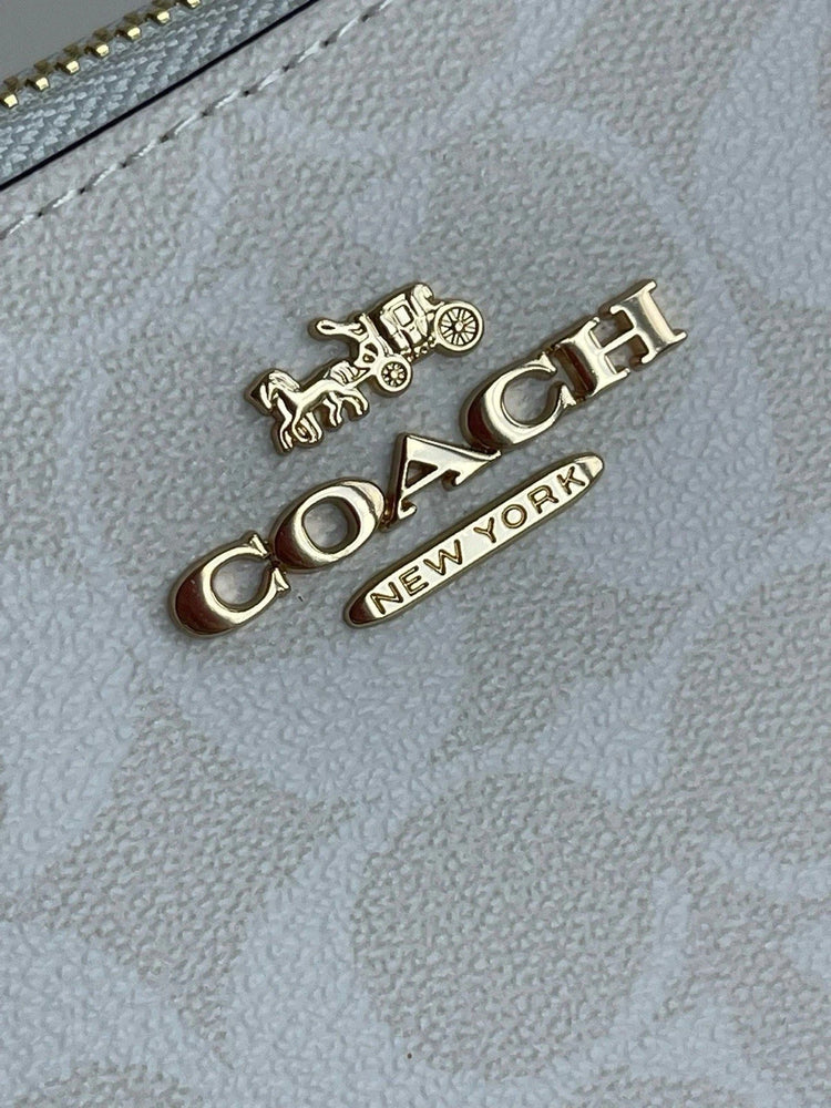 COACH Teri 2-Way Shoulder Bag – White Signature Canvas CA548
