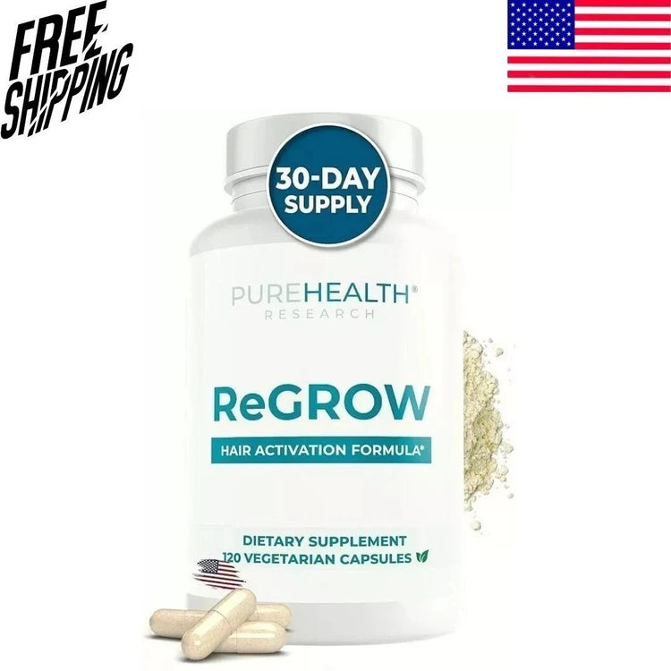 PureHealth Research ReGrow Hair Growth Supplement with Biotin
