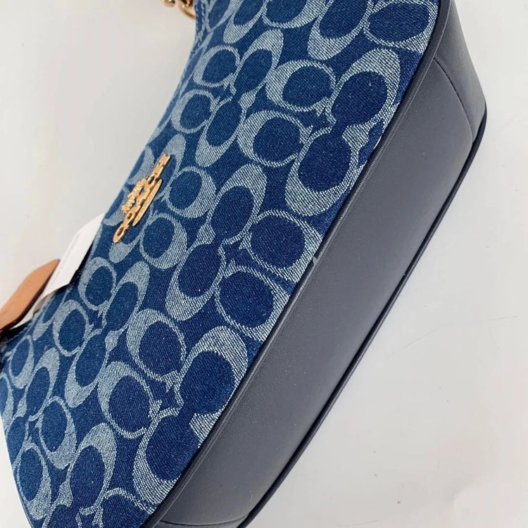 COACH Teri Shoulder Bag CAF82 – Denim/Natural
