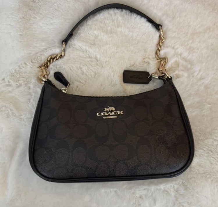 COACH Teri Shoulder Bag CA548 – Walnut & Black