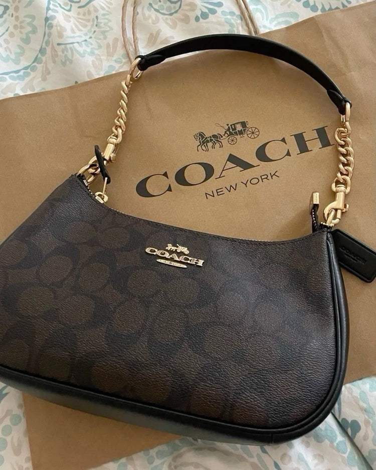 COACH Teri Shoulder Bag CA548 – Walnut & Black